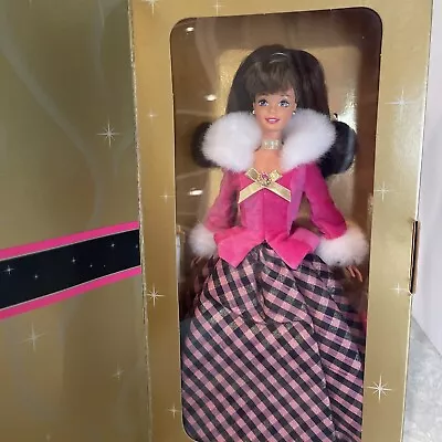 $25 • Buy Vintage 1996 Barbie Avon Special Edition WINTER RHAPSODY Brunette Doll Mattel