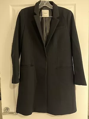 MANGO Women’s Black Over Coat Size Medium 10UK • £8