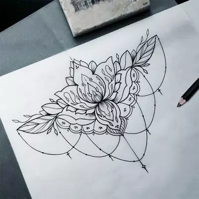 £7.44 • Buy 12Pcs/Lot Tattoo Stencil Transfer Pencil Drawing Pen Body Art Supplies Black