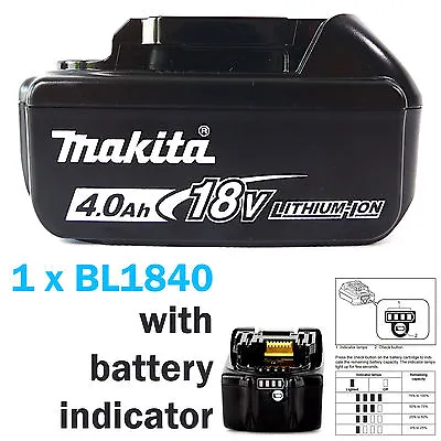 Makita 18v Lxt 4ah Bl1840 Battery To Fit Djr186 • £57.49