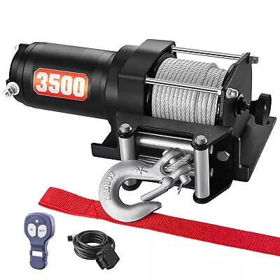 HEDGFOX 3500 Winch - 3500lb. Capacity 3/16'' X 50' Steel Cable For SUV Truck • $74