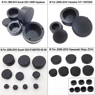 Frame Plugs Screw Cap Rubber Set For Suzuki GSXR 600 750 1000 Hayabusa GSX1300R • $17.99