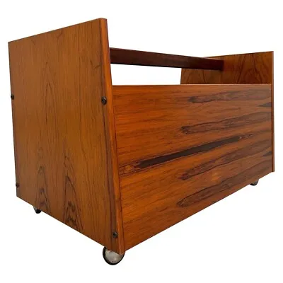 Mid-Century Brazilian Rosewood Magazine Rack By Bruksbo Of Norway Circa 1960 • $900