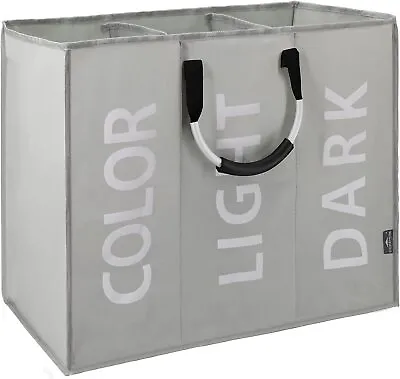 Collapsible Laundry Basket Bag Foldable Washing Clothe Fabric Hamper Storage Bin • £12.99