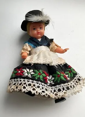 Small Vintage Doll In National Costume. In Original Box. See Description /photos • £3