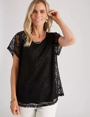 $15.64 • Buy Millers Extended Sleeve Lace Top Womens Clothing  Tops Tunic