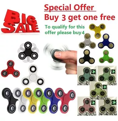 Hand Spinner Finger Fidget Weight Sensory Toy Addictive Stress Relief - 7 Colors • £3.29