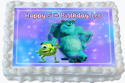 £13.99 • Buy Monster Inc Personalised Rectangle Icing Edible Costco Cake Topper Br006