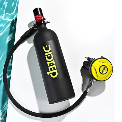 Mini Scuba Diving Case Kit 1.0L Oxygen Tank Pump Equipment Underwater Breath • $141.55