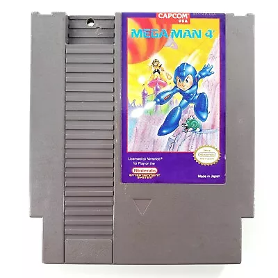 Mega Man 4 (Nintendo Entertainment System 1992) Authentic Cart Only Tested • $45