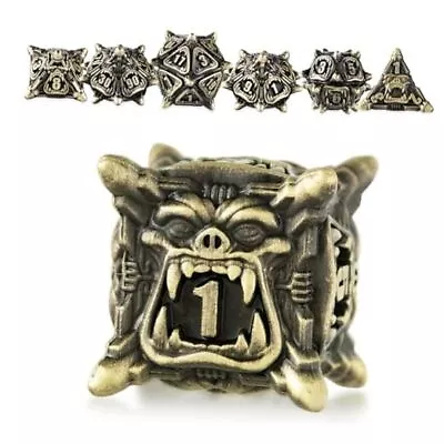 DND Dice Set Metal Dice Dungeons And Dragons Dice RPG Dice () Bronze • $26.11