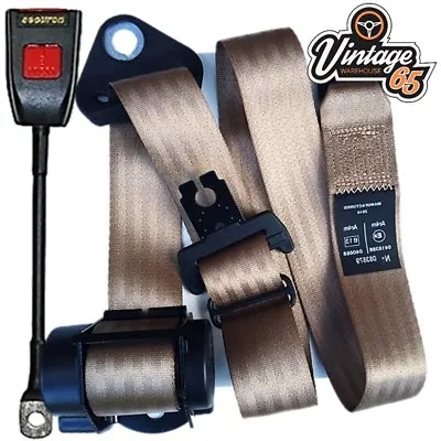 Vintage Warehouse 65 Classic Biscuit Brown Front Automatic Inertia Seat Lap Belt • $316.15