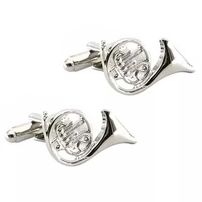 French Horn Cuff Links Music Theme Cufflinks Instrument Cufflinks One Pair • $6.88