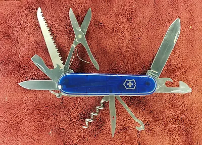 Victorinox Red / Blue Sapphire Two Tone Huntsman Swiss Army Knife • $29.95