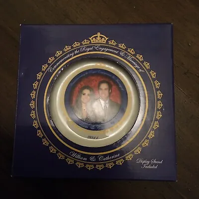 William Kate Engagement Marriage Wedding Plate 2011 Boxed Middleton Royal • £29.99