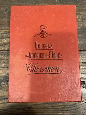 $41.99 • Buy Vintage Drueke's Chessmen Weighted Plastic Complete Set #23 American Made