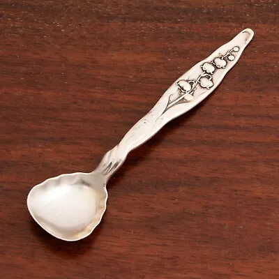 Whiting Aesthetic Sterling Silver Master Salt Spoon Lily Of The Valley • $69.50