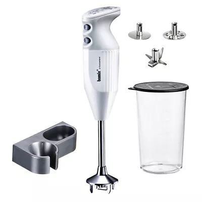 Bamix Mono 140W Hand Stick Blender Mince/Beat/Shred/Chop Mixer W/Beaker White • $354