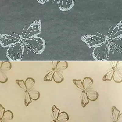 Butterfly Printed Tissue Paper Wrapping  High Quality 2 Colours Easter • £2.47