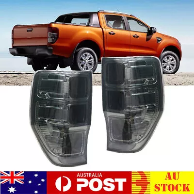 Smoked Black Tail Lights Left+Right Rear For Ford Ranger PX MK2 2011 - 2018 • $66.99