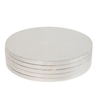 Cake Drum Boards 10  Inch Silver Round Baking Base For Home Parties Weddings • £6.75