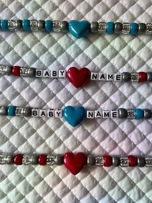 Red Or Blue Personalised Glitter Plastic Or Metal Dummy Clips 🎁Ideal Baby Gift • £4