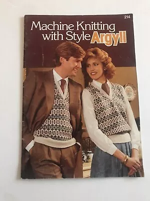 Machine Knitting Patterns Poncho Hat Scarf Jumper Etc Argyll Yarn Him Her Kids • £4.99