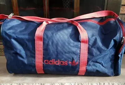 Vtg Adidas Blue Gym Athleisure School Duffel Travel Shoulder Bag Backpack Laptop • $39.95