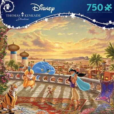 Thomas Kinkade Disney 750pc Puzzle - Jasmine Dancing In The Desert Sun • $28