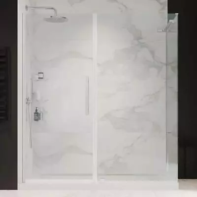 OVE Decors Corner Shower Door 72 X60 X32  W/ Pivot Frameless Glass Satin Nickel • $1187.89