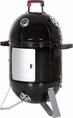 18-inch Vertical Charcoal Smoker Grill For Meat Turkey And BBQ Heavy Duty Black • $149.99