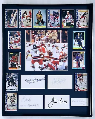 1980 Miracle On Ice USA Hockey Team Signed Framed 16x20 Photo Set 18 Autographs • $699.99