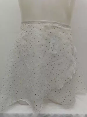 Dance  Skirt Unbranded White Small Adult Ballet Wrap Pointe Chiffon Sheer Lyrica • $7