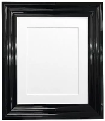 Firenza Gloss Black Picture Photo Frames & Acid Free Mounts In 7 Colours • £49.75