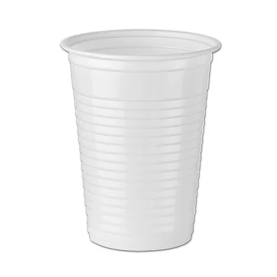 Disposable White Plastic Cup/Tumbler 7oz/200ml (Pack Of 100) • £7.30