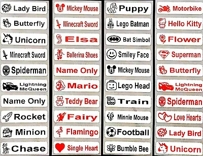 Personalised Stick On Name Labels Stickers Tags For School Kids Waterproof • £2.45