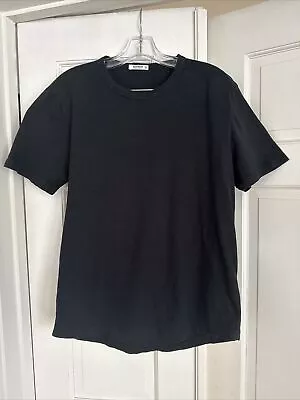 Buck Mason Shirt Mens Size Medium Black Short Sleeve Crewneck Casual Adult Slim • $12