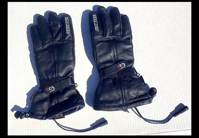 Gerbing 12V MOTORCYCLE Heated GLOVES Sz. Medium Black-Leather  Great Condition! • $48