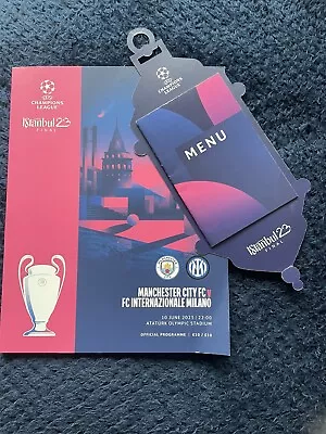 UEFA Champions League Final 2023 Manchester City V Inter Milan Programme + Menu • £10