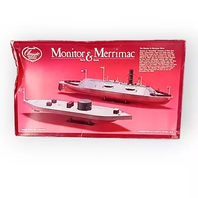 Monitor & Merrimac Civil War Ironclads Lindberg Model Kit 1/210 North & South • $81.10