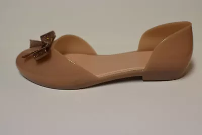 MELISSA Pink Jelly Slip On Flats/Low Heeled Cut Out Sides Sz 10 M Womens • $30