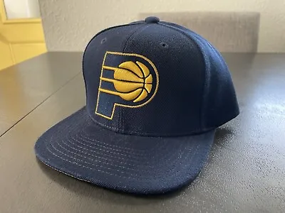 Indiana Pacers Mitchell & Ness NBA Snapback Hat NBA50 Patch Gold Under Visor • $14.95