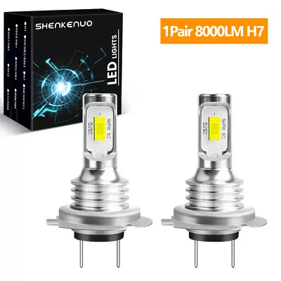 2X H7 LED Headlights Replace Xenon Hi/Low Beam Kit Bulbs 6000K Canbus Error Free • £13.33