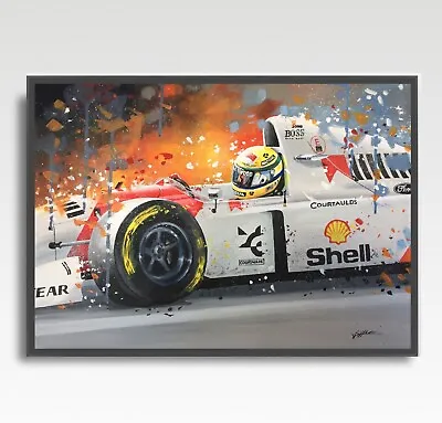 AYRTON SENNA  F1 Print From Painting By Greg Tillett Poster Formula 1 Wall Art • £19.99