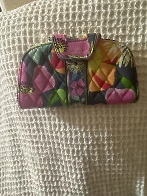 Vera Bradley KISS N SNAP WALLET Large Kisslock Clutch • $44