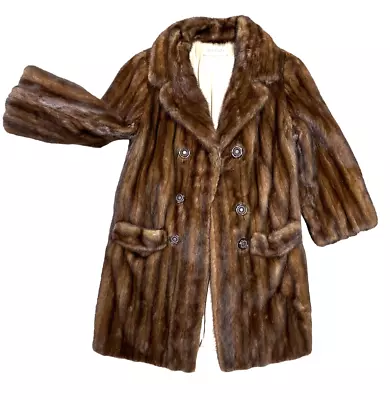 Vintage Woman's Style Center Canton OH Sable Fur Coat Inside Monogram Size M • $300