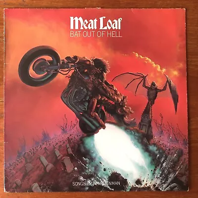 Meat Loaf Bat Out Of Hell 12” Vinyl LP Record Album Original 1977 Lyrics Insert • £14.95