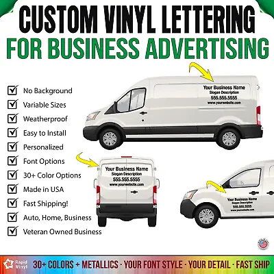 Custom Vinyl Lettering For Business Name Advertising Store Windows Truck Trailer • $19.99