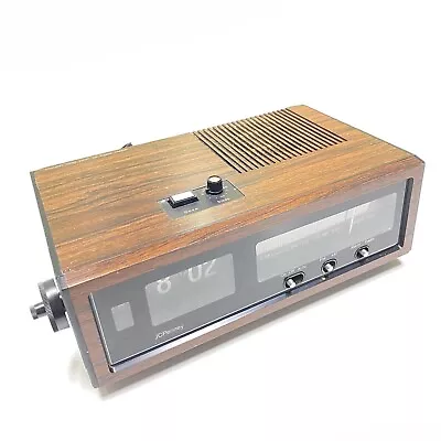 Vintage Flip Clock JC Penny Fm Am Alarm Clock Radio E4 • $54.95