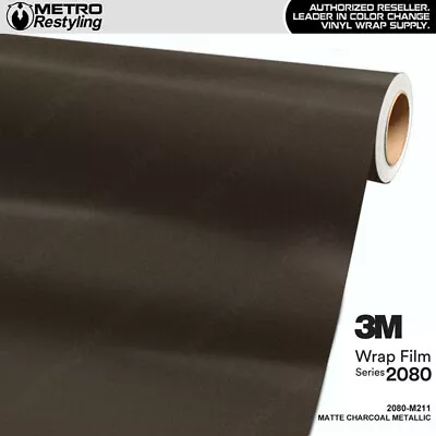 3M 2080 Matte Charcoal Metal Vinyl Vehicle Car Wrap Decal Film Sheet Roll | M211 • $4.95